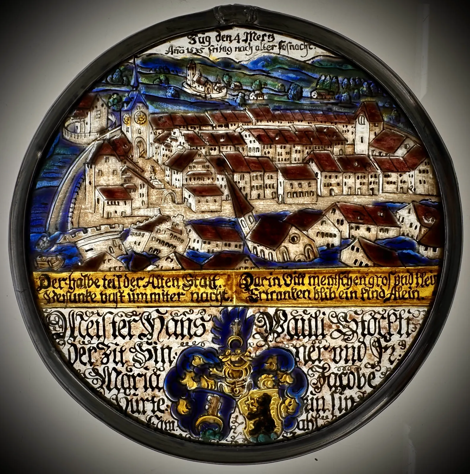 Kopie einer Glasmalerei, Zug